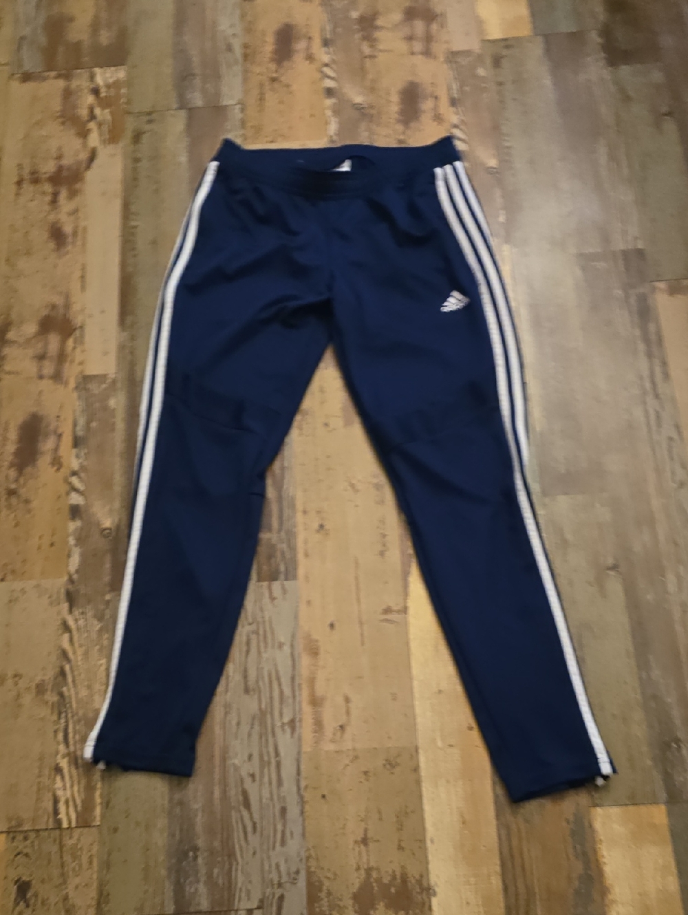 ADIDAS Women's Navy-White 3-Stripe Tiro‎ 15 Pull-On Climacool Track Pant Size M
